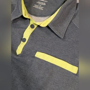 Oakley Polo Golf Shirt‎ Hydrolix Tailored Fit Men's Size L Yellow & Gray